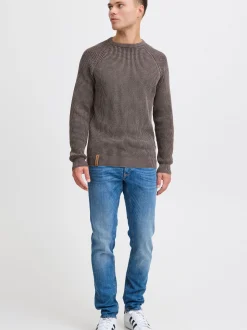 Indicode Herren Strickpullover - IDRockford in braun
