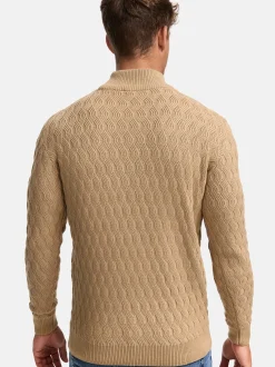 Indicode Herren Strickpullover - INAlpha in beige sand
