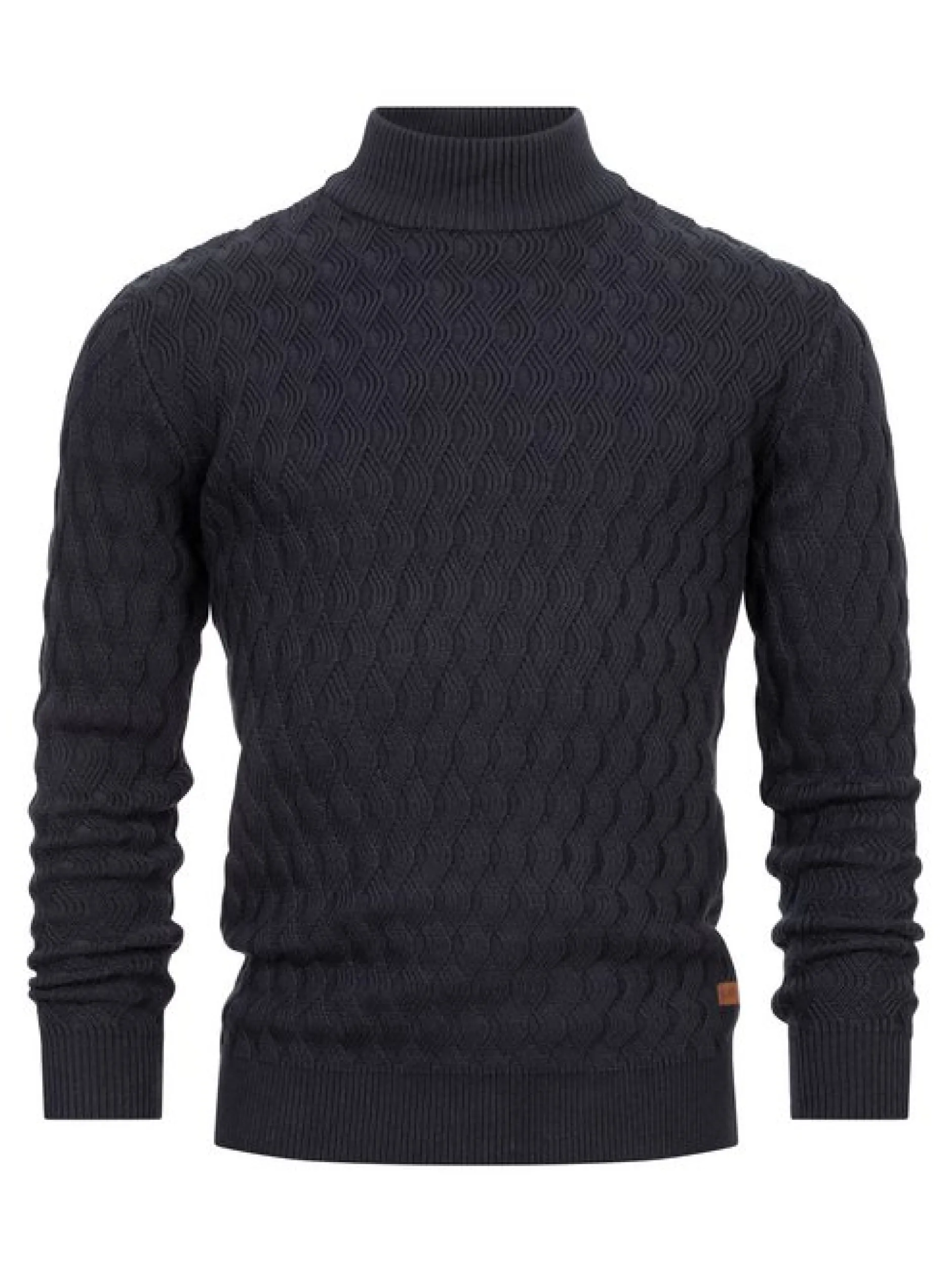 Indicode Herren Strickpullover - INAlpha in blau marine