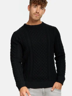 Indicode Herren Strickpullover - INBellin in schwarz