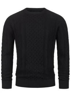Indicode Herren Strickpullover - INBellin in schwarz