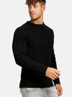 Indicode Herren Strickpullover - INBellin in schwarz