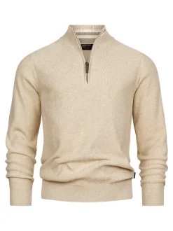 Indicode Herren Strickpullover - INBull in beige sand