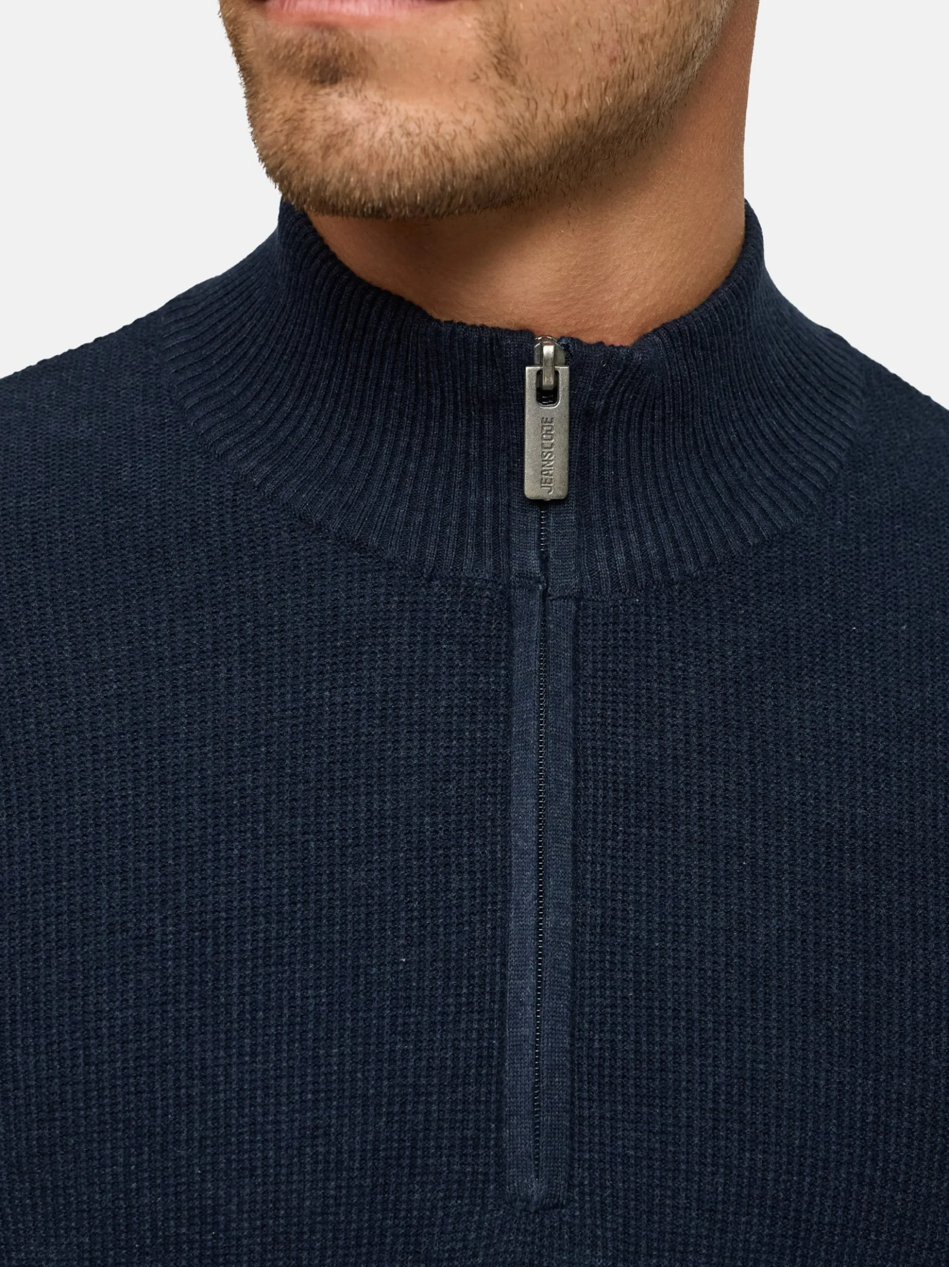 Indicode Herren Strickpullover - INBull in blau