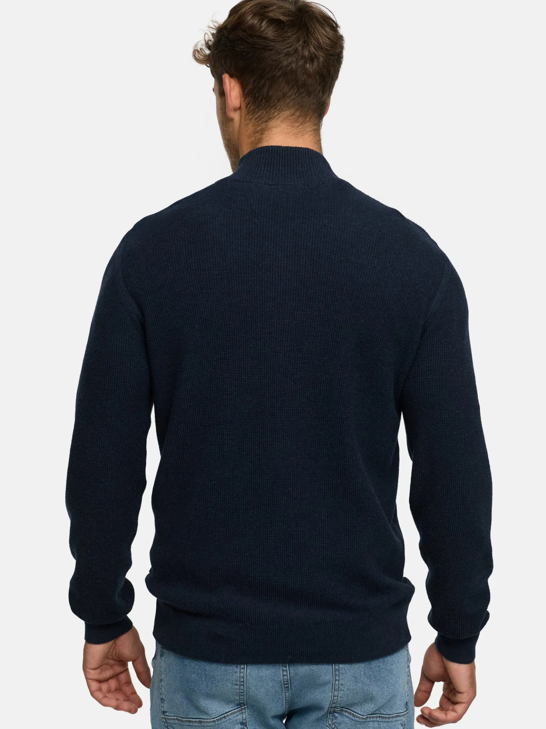 Indicode Herren Strickpullover - INBull in blau