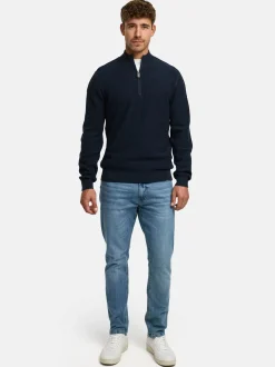 Indicode Herren Strickpullover - INBull in blau