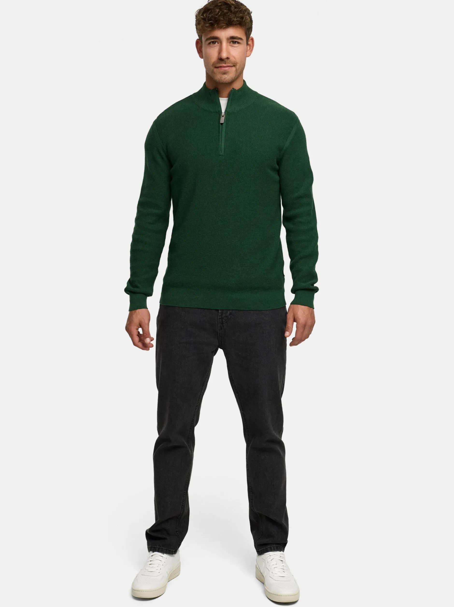Indicode Herren Strickpullover - INBull in grün