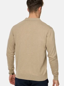 Indicode Herren Strickpullover - INChips in beige sand