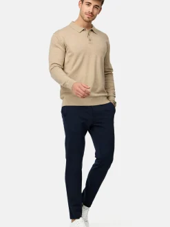 Indicode Herren Strickpullover - INChips in beige sand
