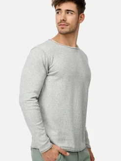 Indicode Herren Strickpullover - INCooper in grau marine