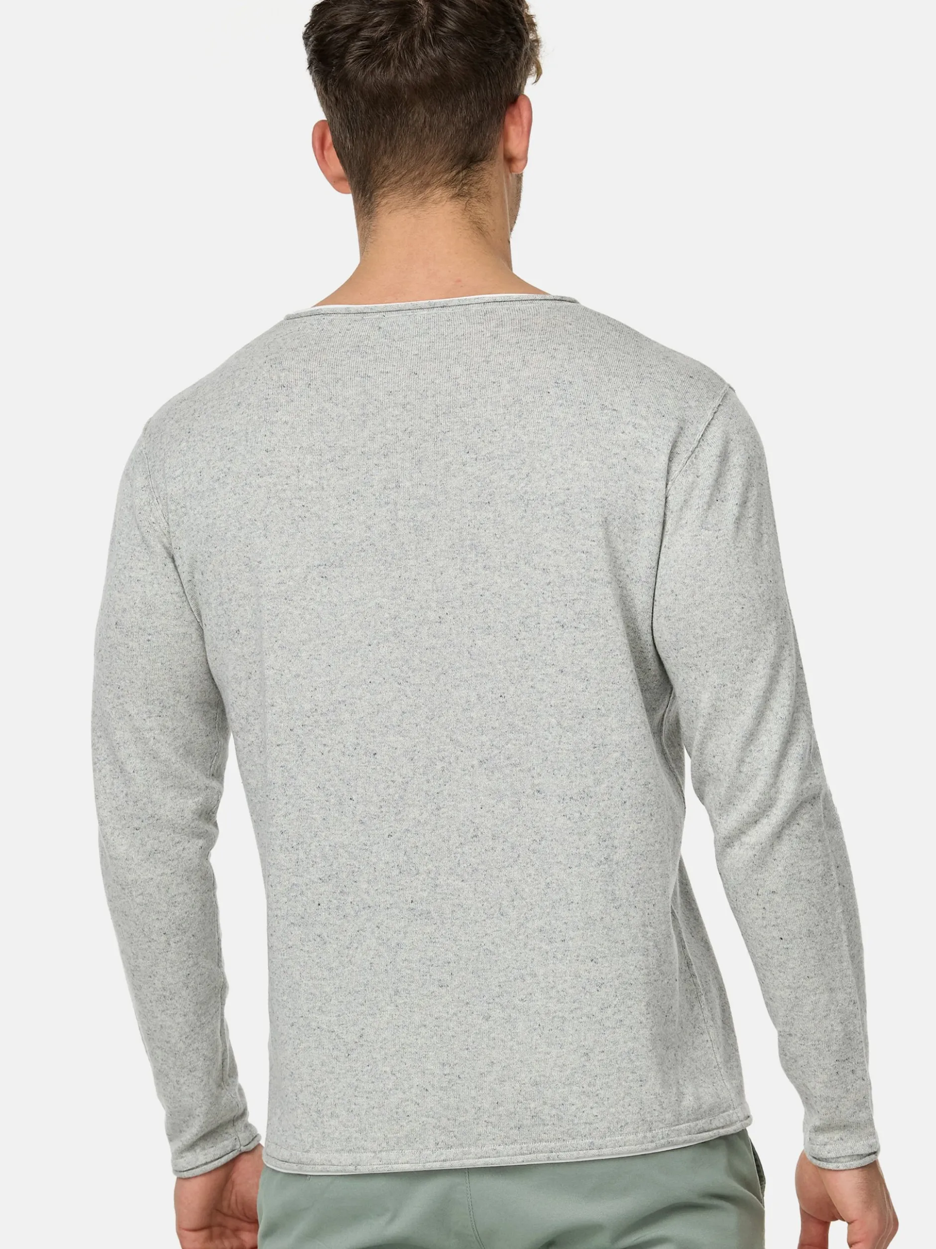 Indicode Herren Strickpullover - INCooper in grau marine