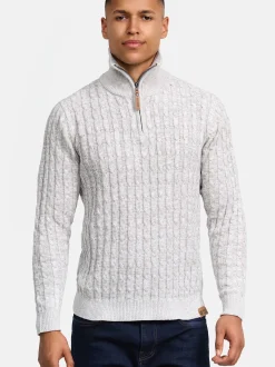 Indicode Herren Strickpullover - INHector in weiß