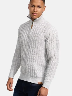 Indicode Herren Strickpullover - INHector in weiß