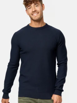 Indicode Herren Strickpullover - INLourdes in blau marine