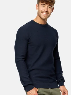 Indicode Herren Strickpullover - INLourdes in blau marine