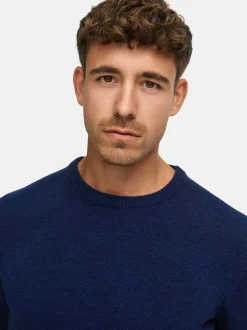 Indicode Herren Strickpullover - INMargous o-neck in blau