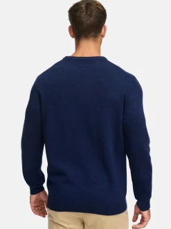 Indicode Herren Strickpullover - INMargous o-neck in blau