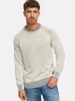 Indicode Herren Strickpullover - INMassum in beige grau