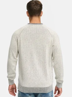 Indicode Herren Strickpullover - INMassum in beige grau