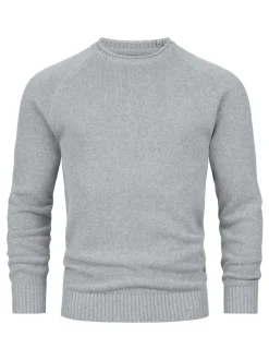 Indicode Herren Strickpullover - INMassum in hellgrau