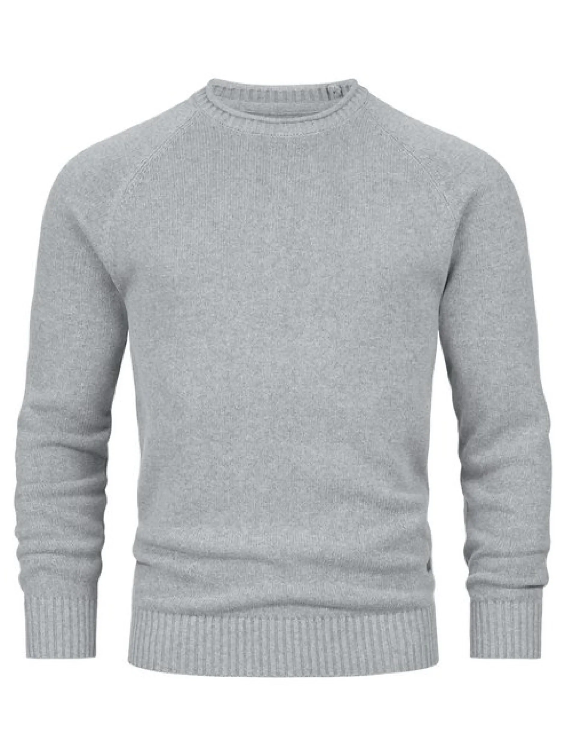 Indicode Herren Strickpullover - INMassum in hellgrau