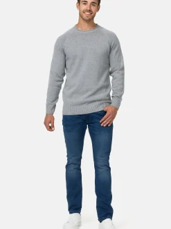 Indicode Herren Strickpullover - INMassum in hellgrau