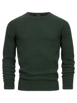 Indicode Herren Strickpullover - INPetri in khaki