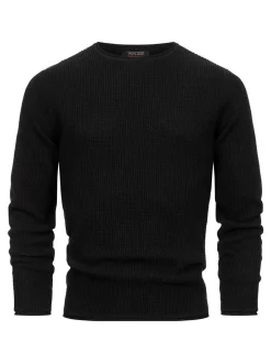 Indicode Herren Strickpullover - INPetri in schwarz