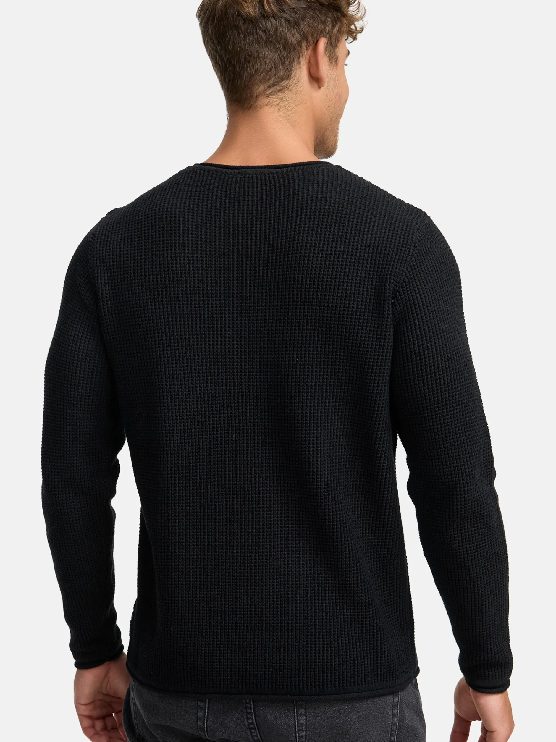 Indicode Herren Strickpullover - INPetri in schwarz