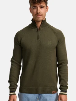 Indicode Herren Strickpullover - INSwift in khaki