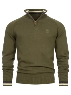 Indicode Herren Strickpullover - INSwift in khaki