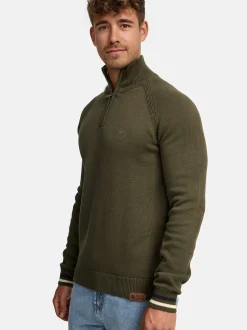 Indicode Herren Strickpullover - INSwift in khaki