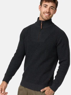 Indicode Herren Strickpullover - INYassip in anthrazit