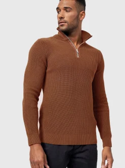 Indicode Herren Strickpullover - Mayer in braun