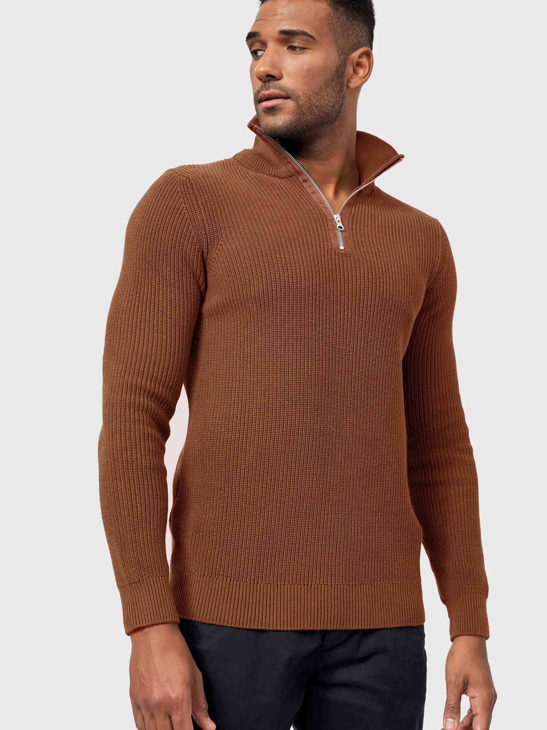 Indicode Herren Strickpullover - Mayer in braun