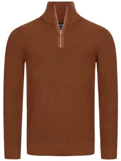 Indicode Herren Strickpullover - Mayer in braun