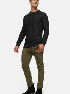 Indicode Herren Strickpullover - Mirek in schwarz