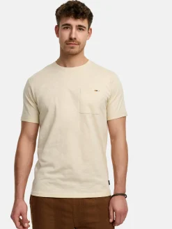 Indicode Herren T-Shirt - INAndorra in beige sand