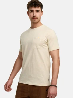 Indicode Herren T-Shirt - INAndorra in beige sand
