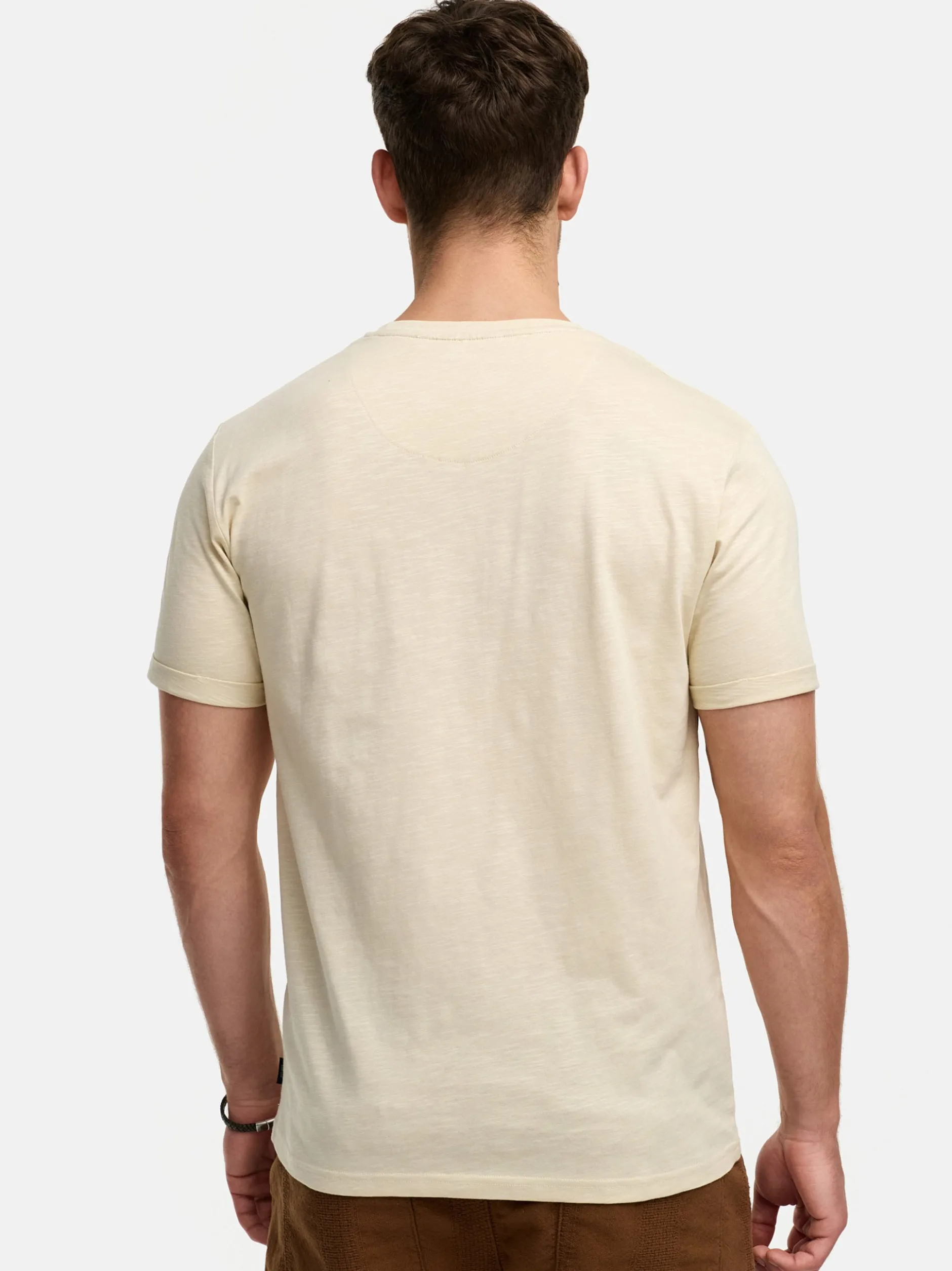 Indicode Herren T-Shirt - INAndorra in beige sand