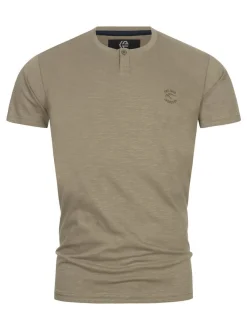 Indicode Herren T-Shirt - INAnsel in beige grün