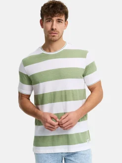 Indicode Herren T-Shirt - INAriba in grün weiß