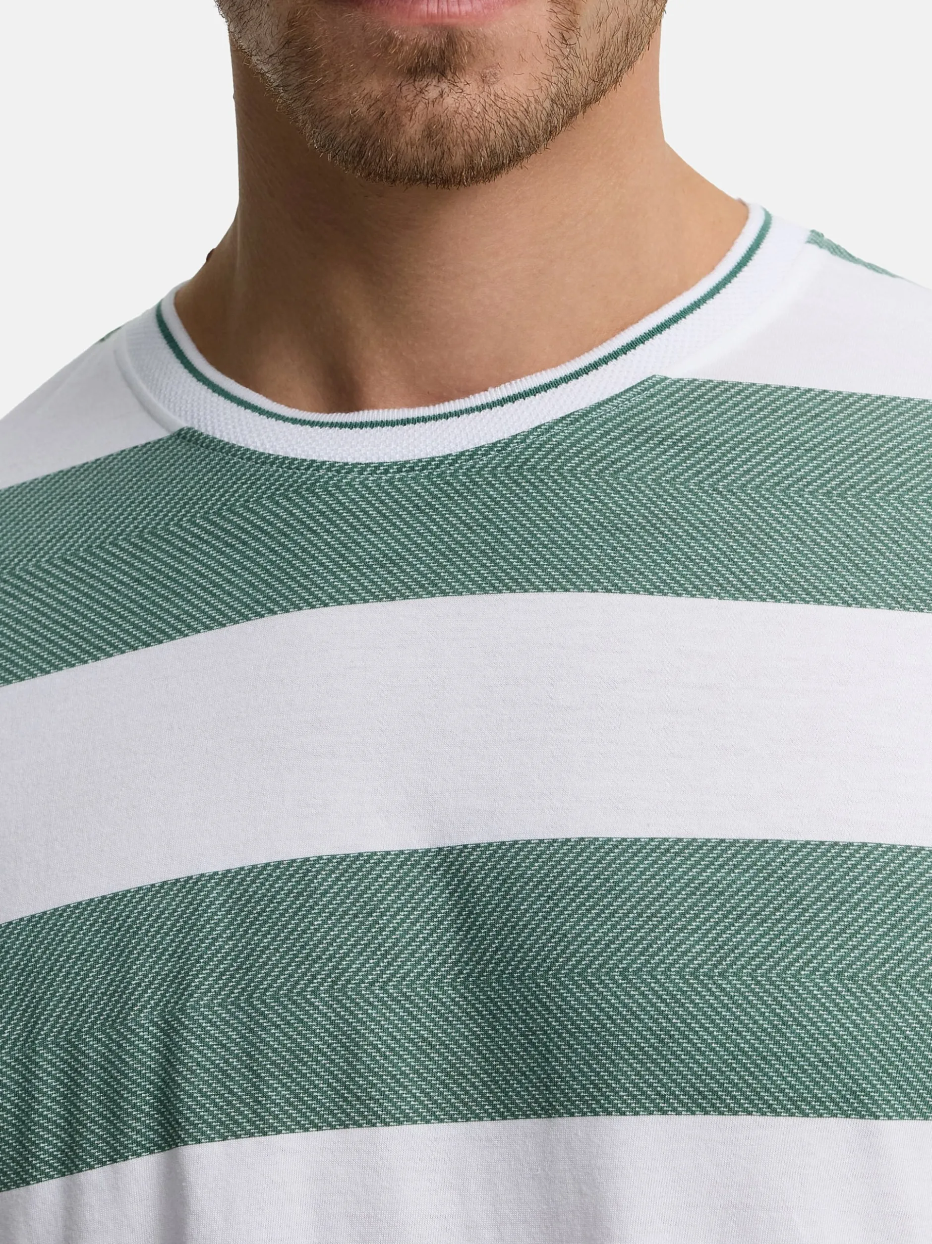 Indicode Herren T-Shirt - INAriba in grün weiß
