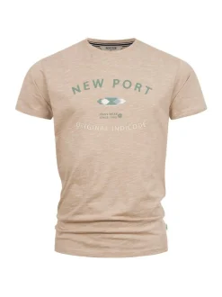 Indicode Herren T-Shirt - INHips in beige sand