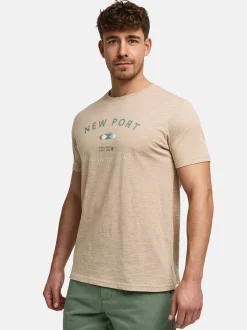 Indicode Herren T-Shirt - INHips in beige sand