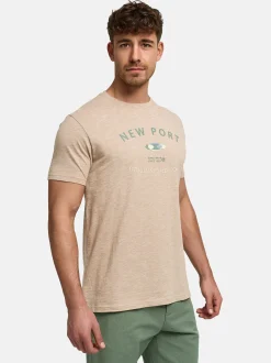 Indicode Herren T-Shirt - INHips in beige sand