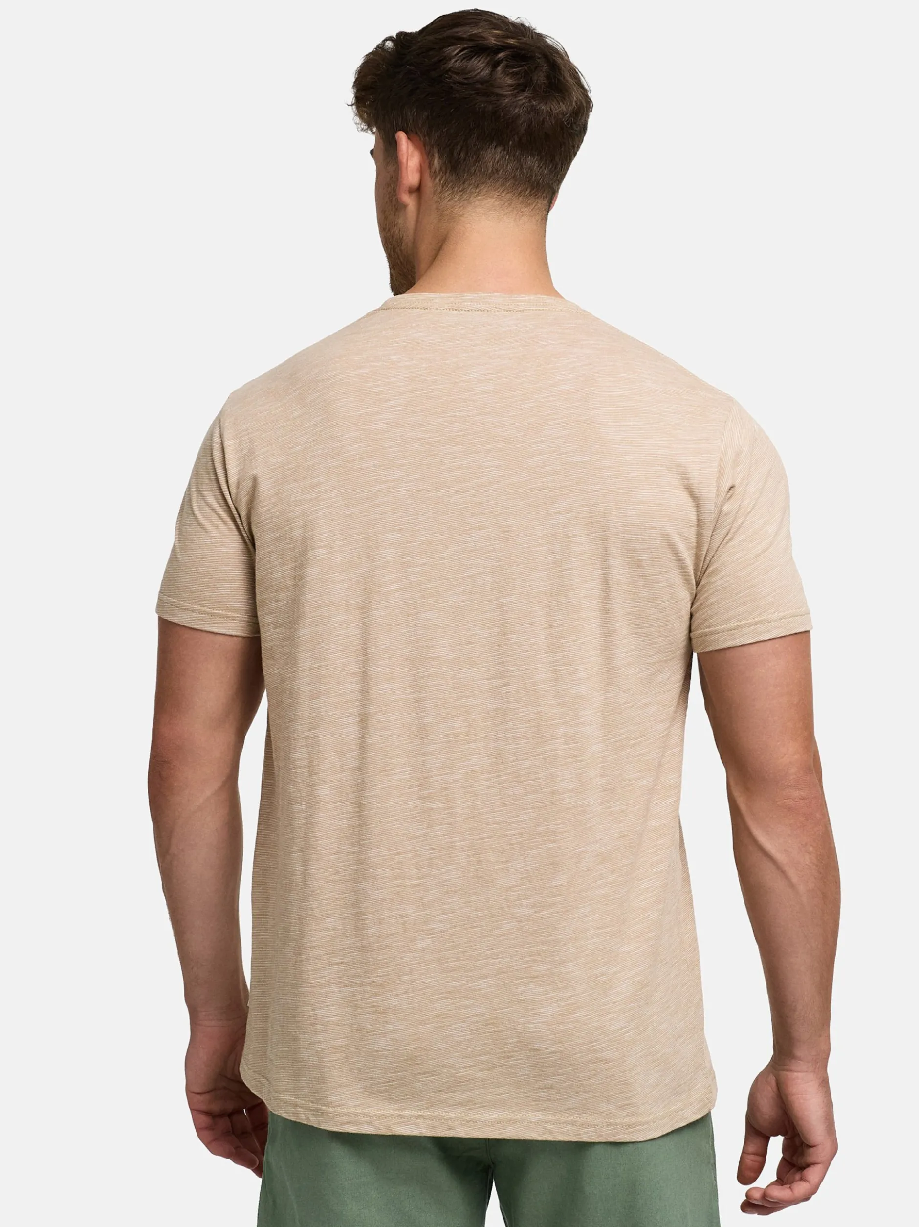 Indicode Herren T-Shirt - INHips in beige sand