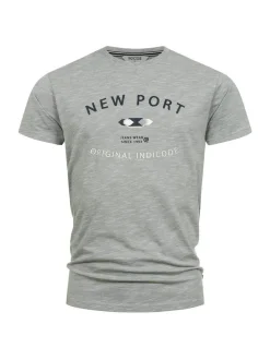 Indicode Herren T-Shirt - INHips in grau