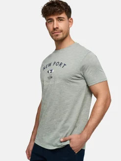 Indicode Herren T-Shirt - INHips in grau