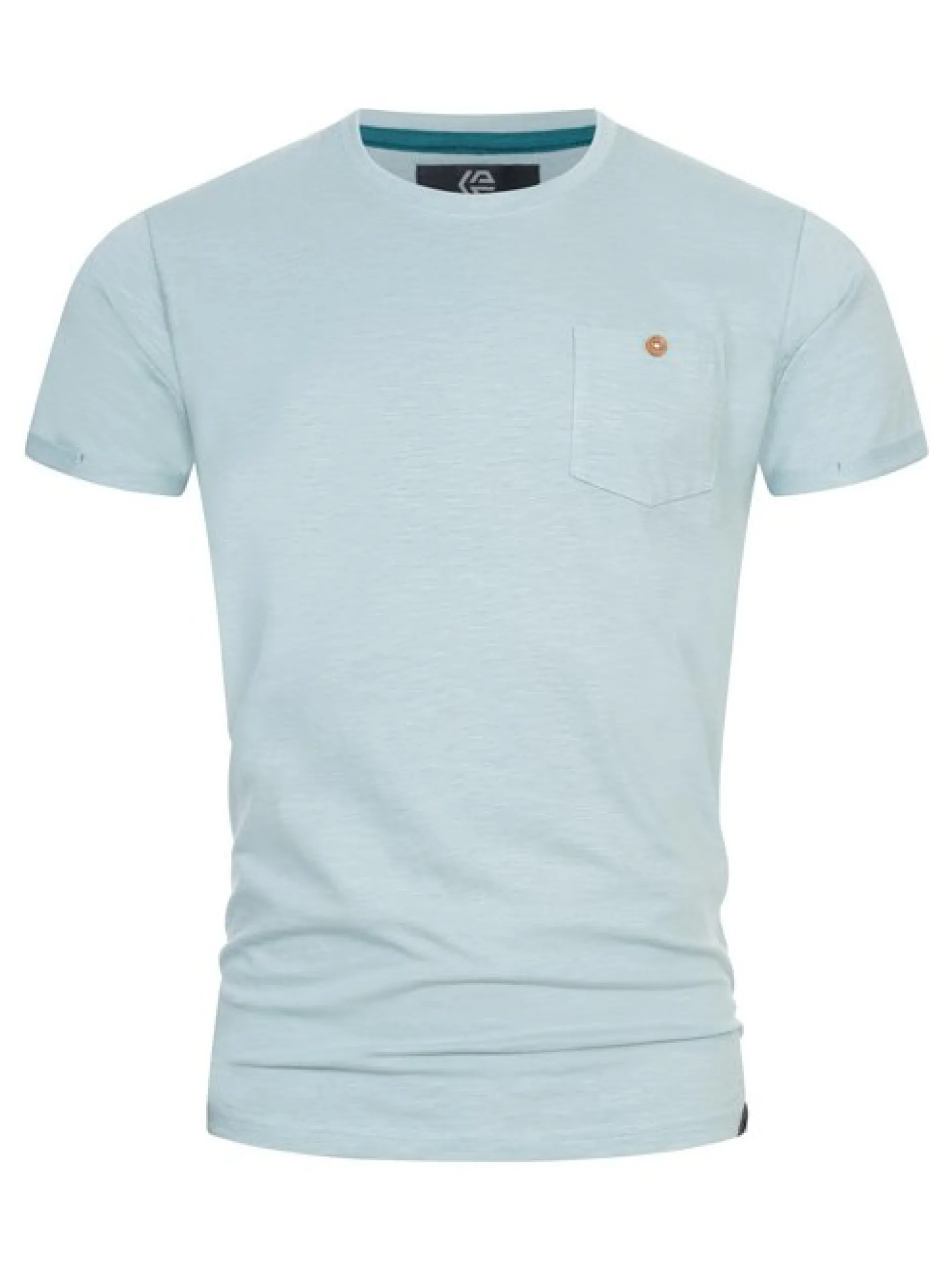 Indicode Herren T-Shirt - INJon in blue stone cognac